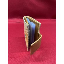 Mintás női kártyatartó valódi bőrből narancssárga GIULTIERI HP808/T