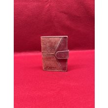 Bőr kártyatartó Giultieri TRI2038 piros