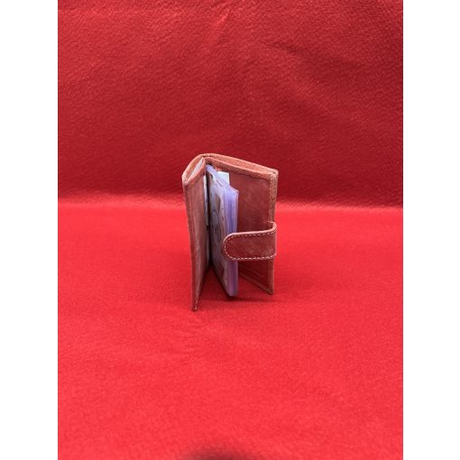 Bőr kártyatartó Giultieri TRI2038 piros